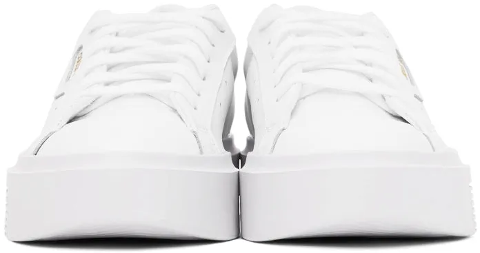 adidas Originals White Sleek Super Sneakers