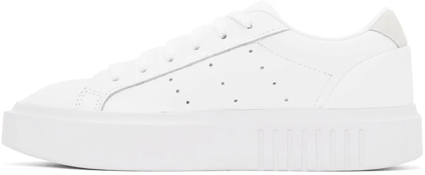 adidas Originals White Sleek Super Sneakers