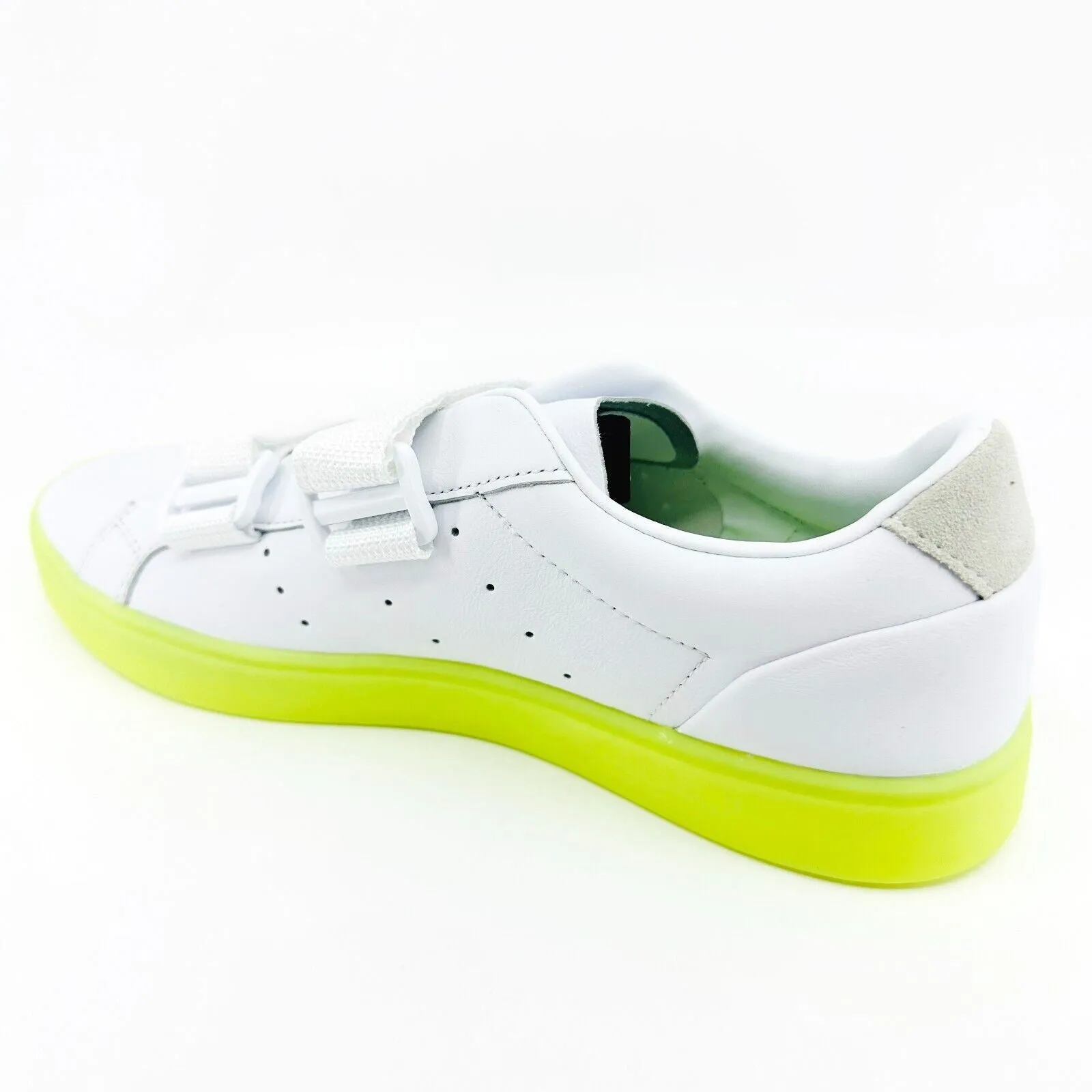 Adidas Sleek S Cloud White Hi Res Yellow Womens Size 10.5 Sneakers EE8279