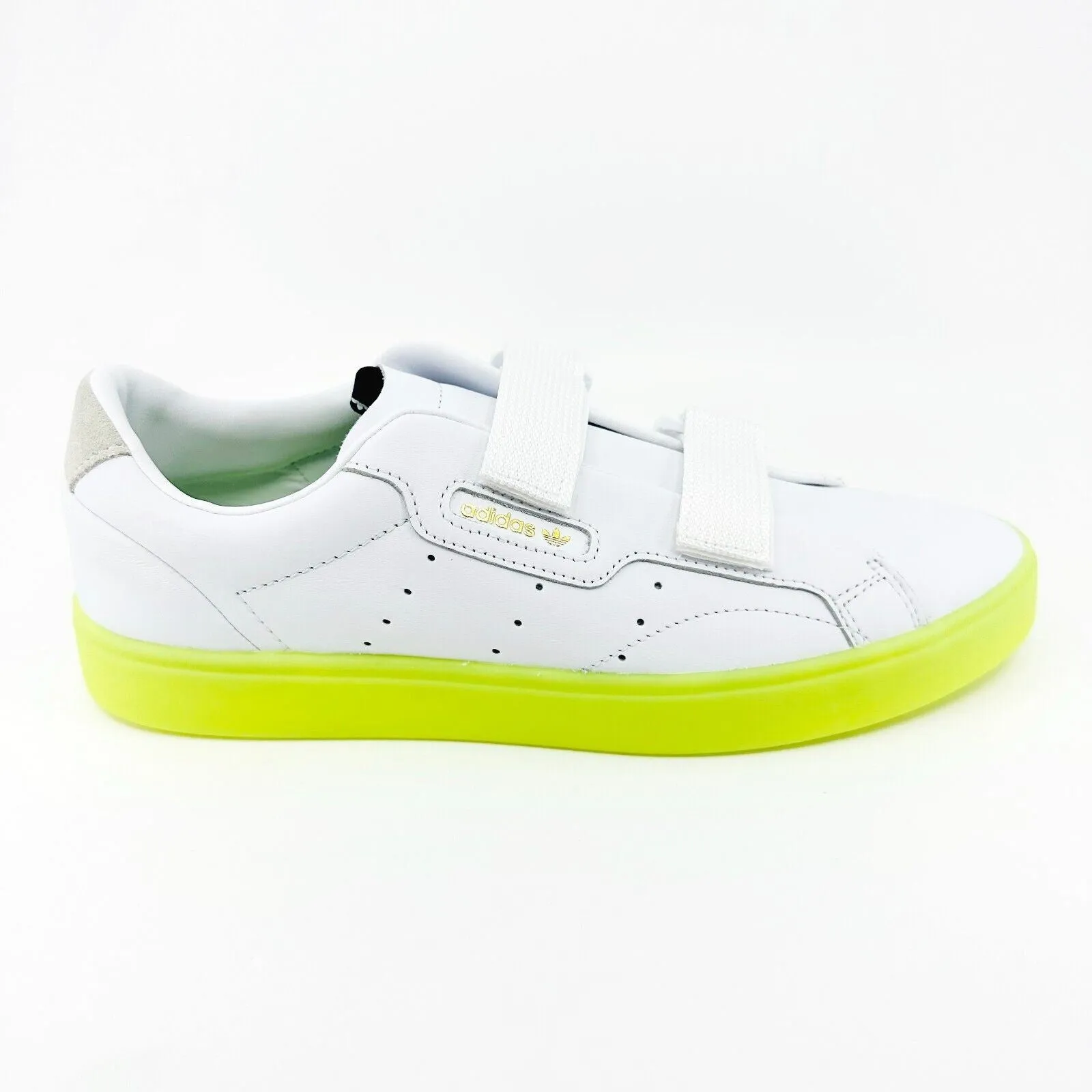 Adidas Sleek S Cloud White Hi Res Yellow Womens Size 10.5 Sneakers EE8279