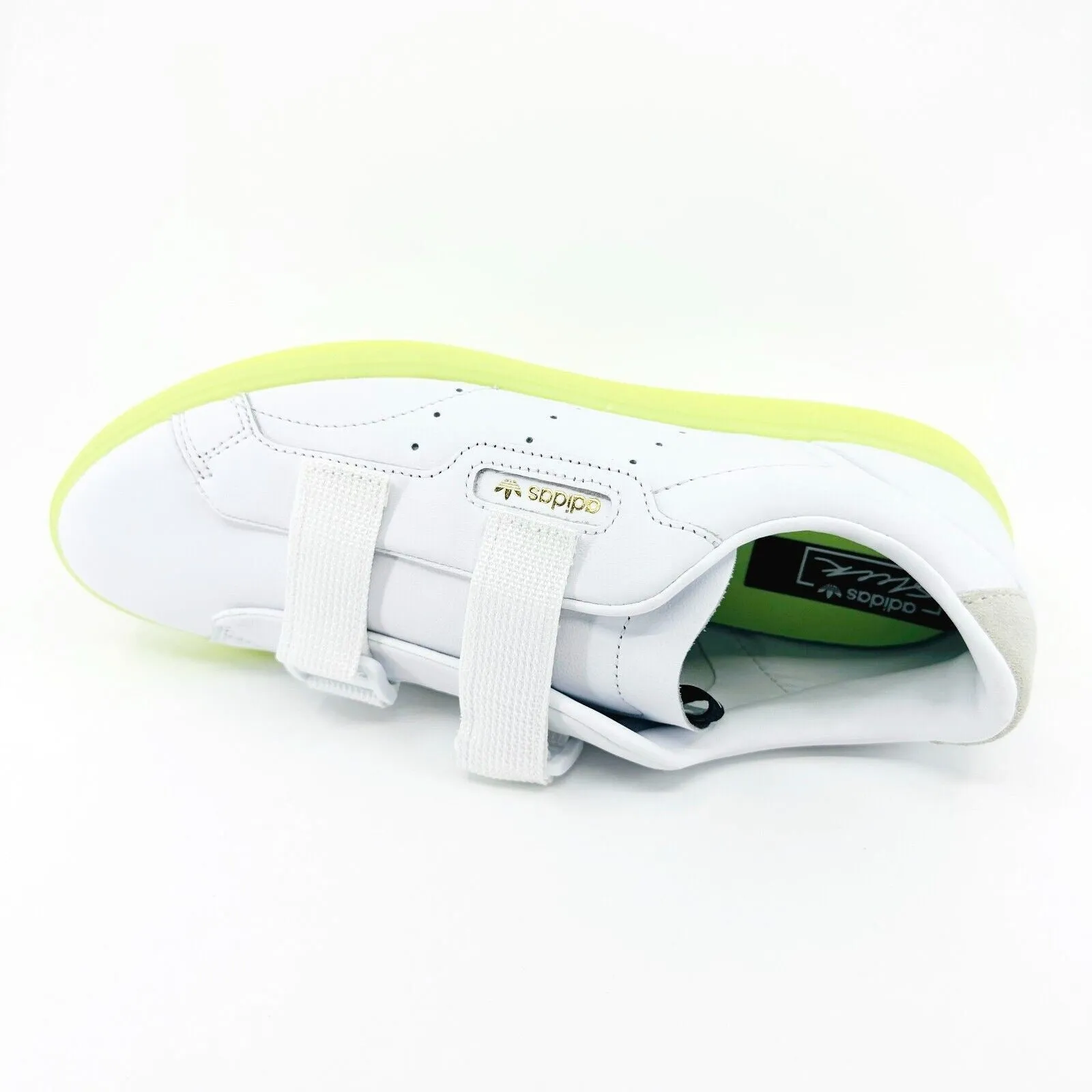 Adidas Sleek S Cloud White Hi Res Yellow Womens Size 10.5 Sneakers EE8279