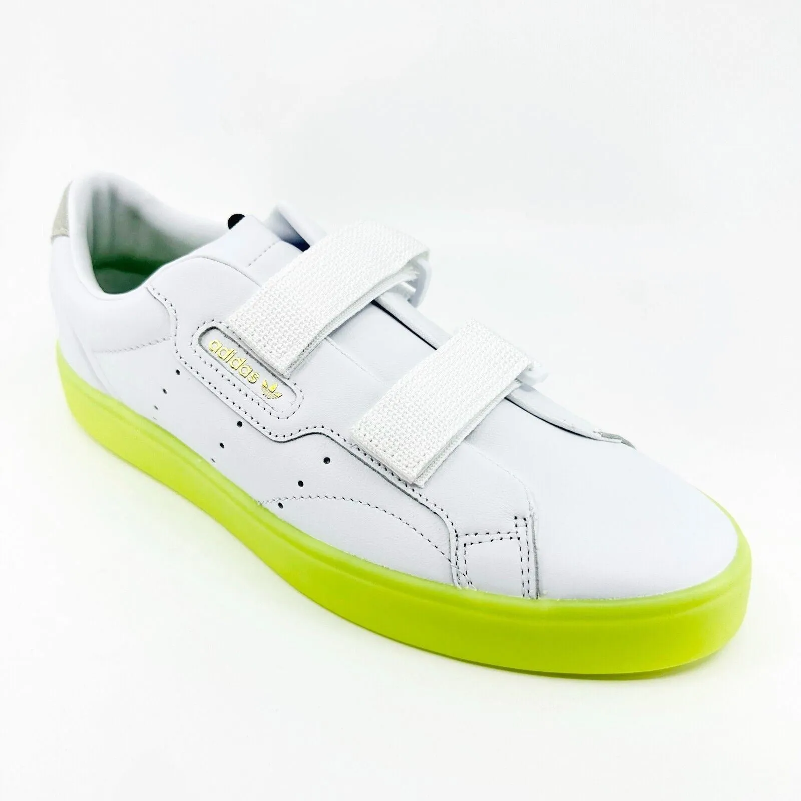 Adidas Sleek S Cloud White Hi Res Yellow Womens Size 10.5 Sneakers EE8279