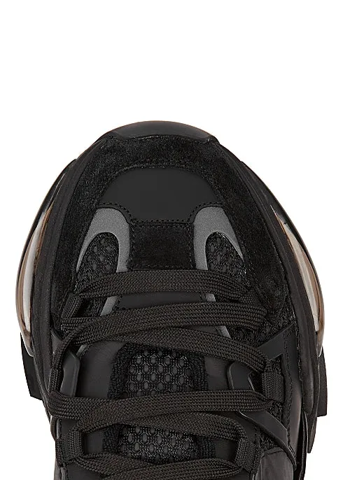 Airmaster Black Panelled Mesh Sneakers