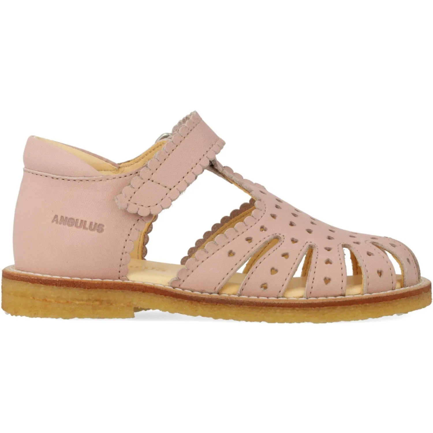 Angulus Rosebud Sandal Med Mini-Hjerter Og Velcro Closure