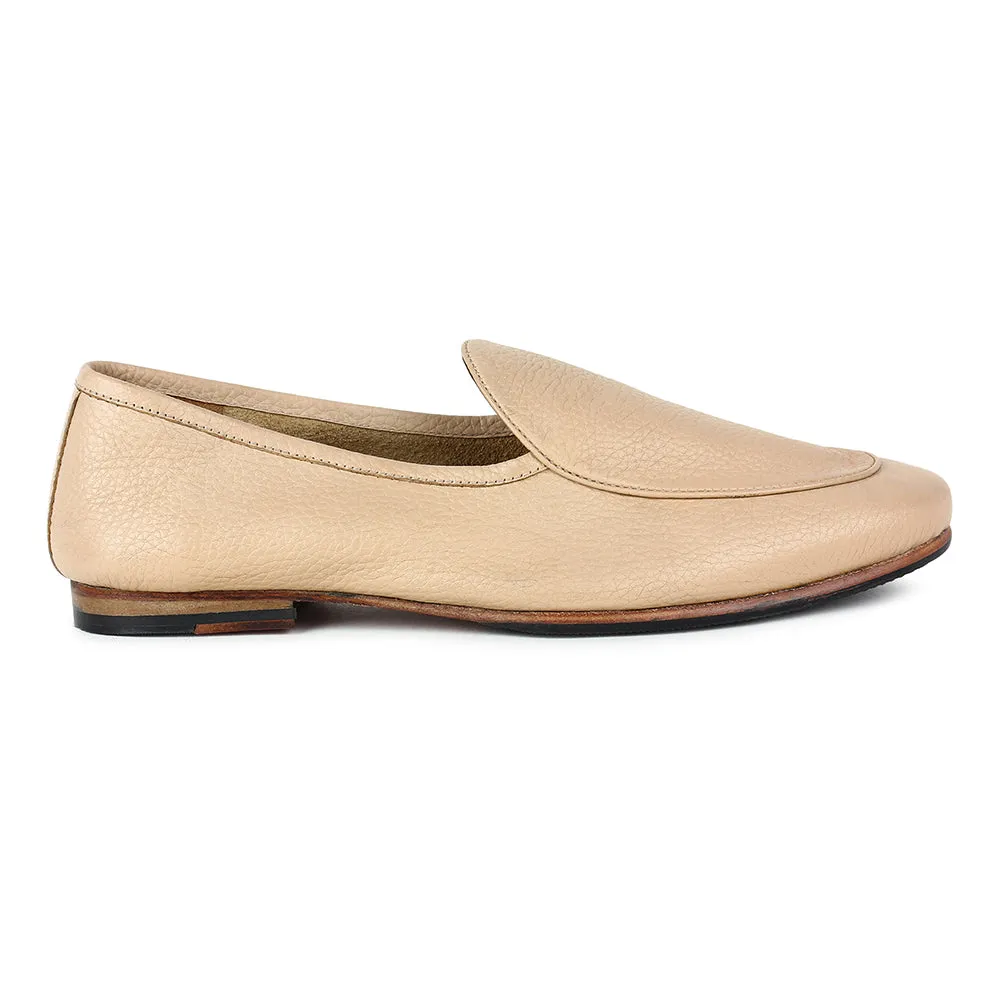 Beige Unlined Supersoft City Belgian Loafers