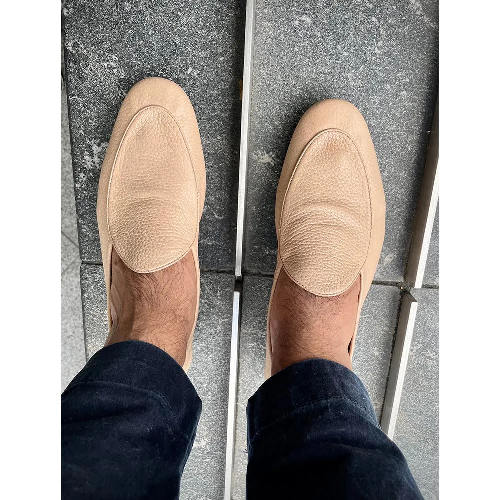 Beige Unlined Supersoft City Belgian Loafers