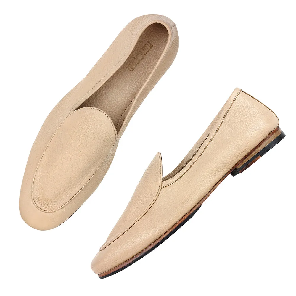 Beige Unlined Supersoft City Belgian Loafers