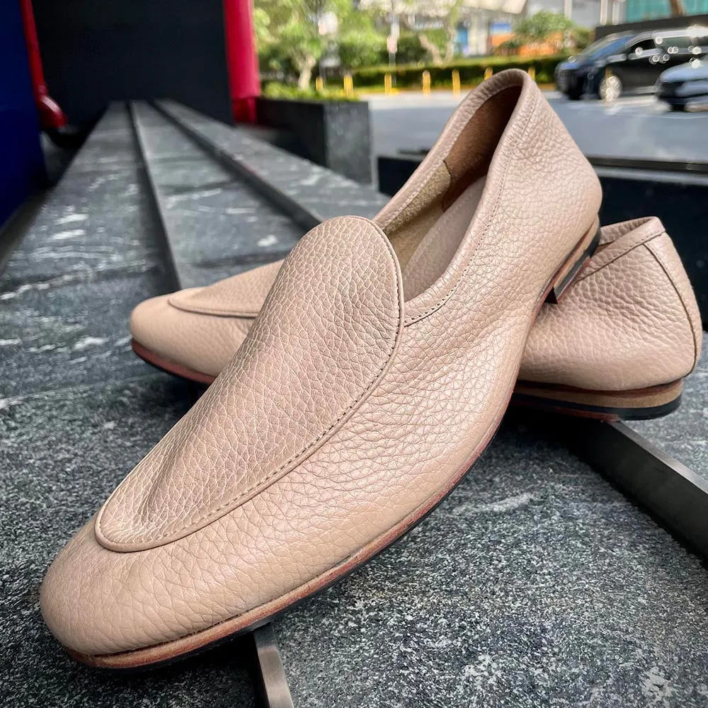 Beige Unlined Supersoft City Belgian Loafers