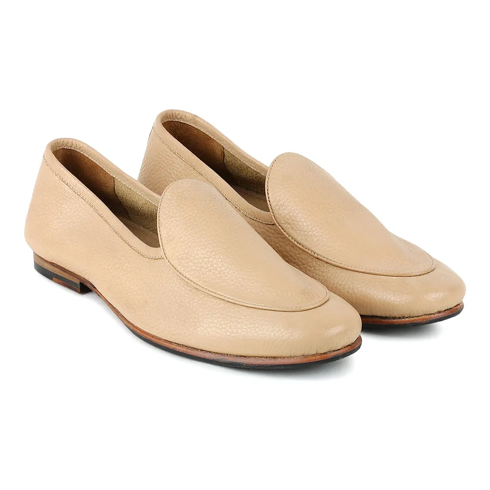 Beige Unlined Supersoft City Belgian Loafers