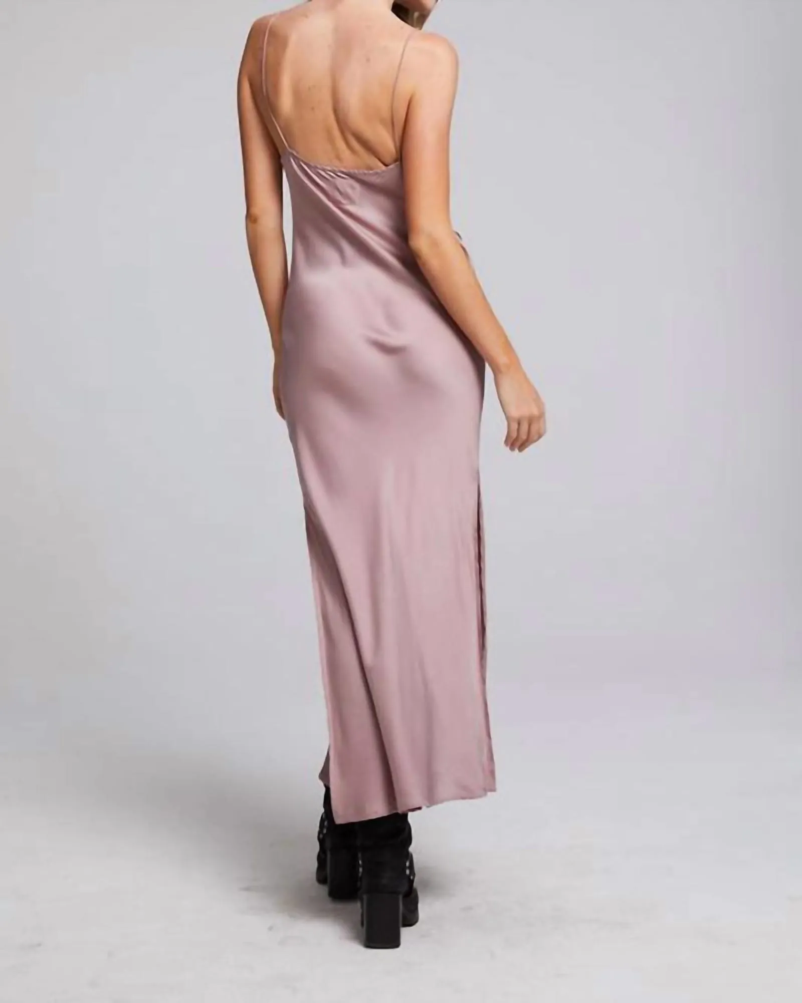 Bleeker Silky Midi Slip Dress in Mauve | Mauve