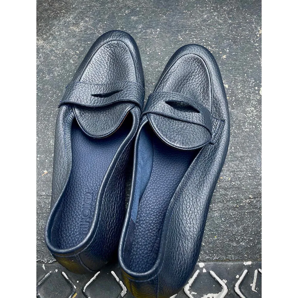 Blue Unlined Supersoft City Penny Loafers