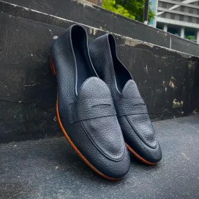 Blue Unlined Supersoft City Penny Loafers