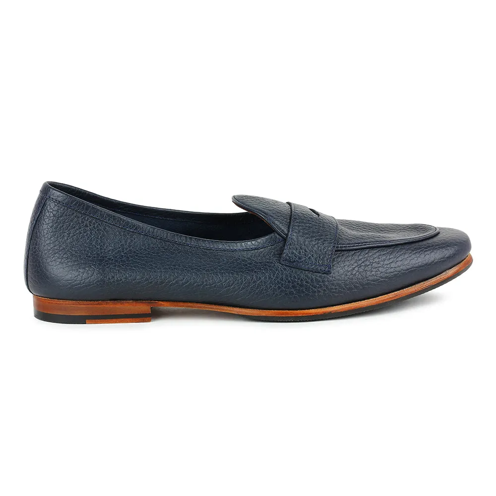 Blue Unlined Supersoft City Penny Loafers