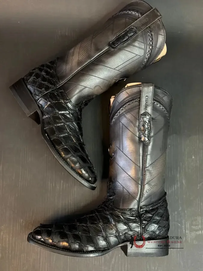 BOOTS CUADRA FISH/PESCADO PIRARUCU NEGRO VIDREADO