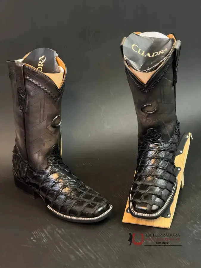 BOOTS CUADRA FISH/PESCADO PIRARUCU NEGRO VIDREADO