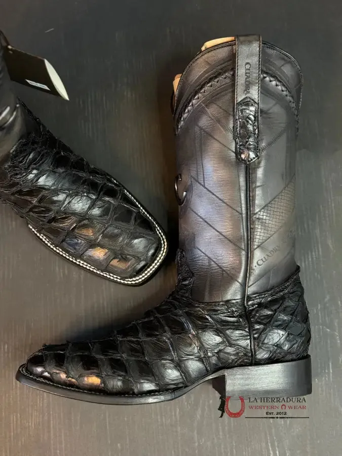BOOTS CUADRA FISH/PESCADO PIRARUCU NEGRO VIDREADO