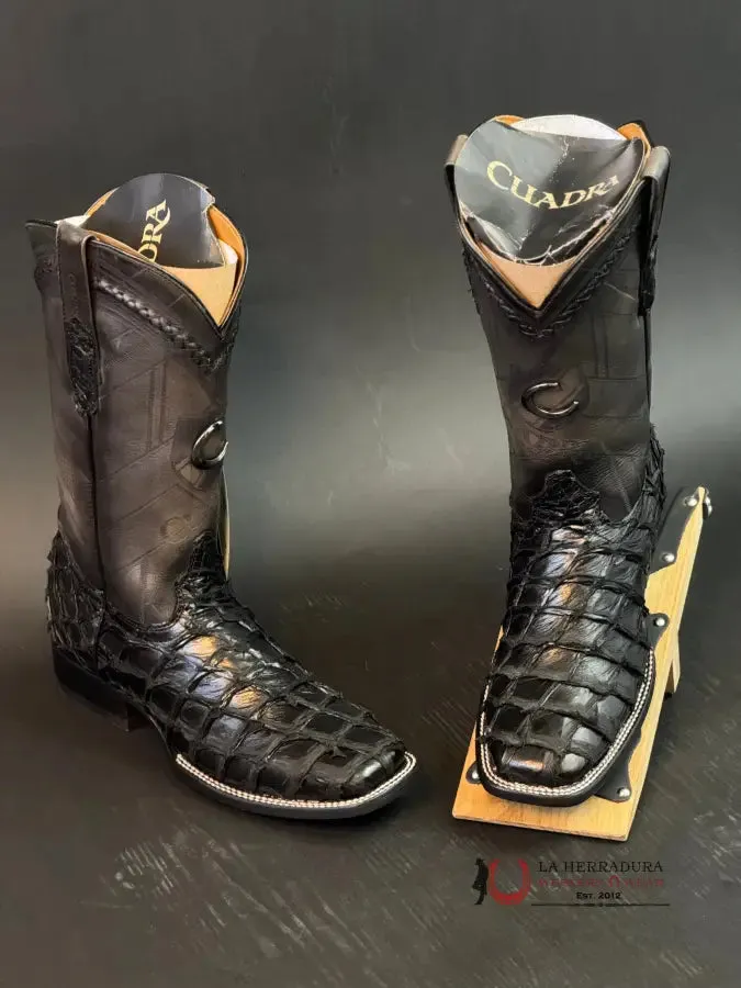 BOOTS CUADRA FISH/PESCADO PIRARUCU NEGRO VIDREADO