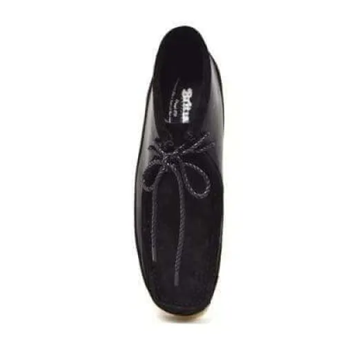 British Walkers Walker 100 Wallabee Boots Men's Black Leather and Suede
