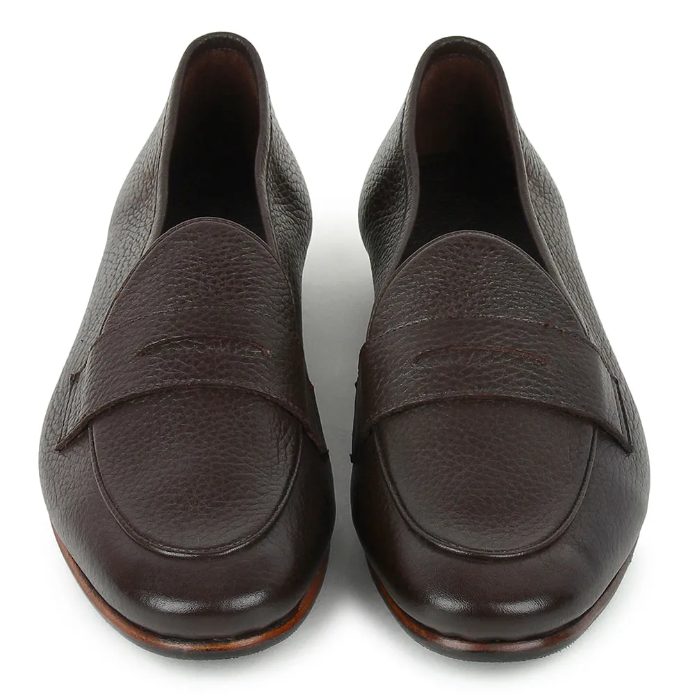 Brown Unlined Supersoft City Penny Loafers