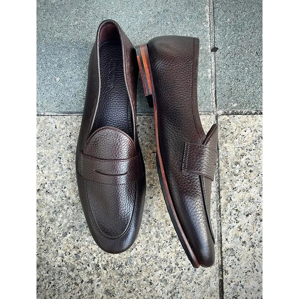 Brown Unlined Supersoft City Penny Loafers