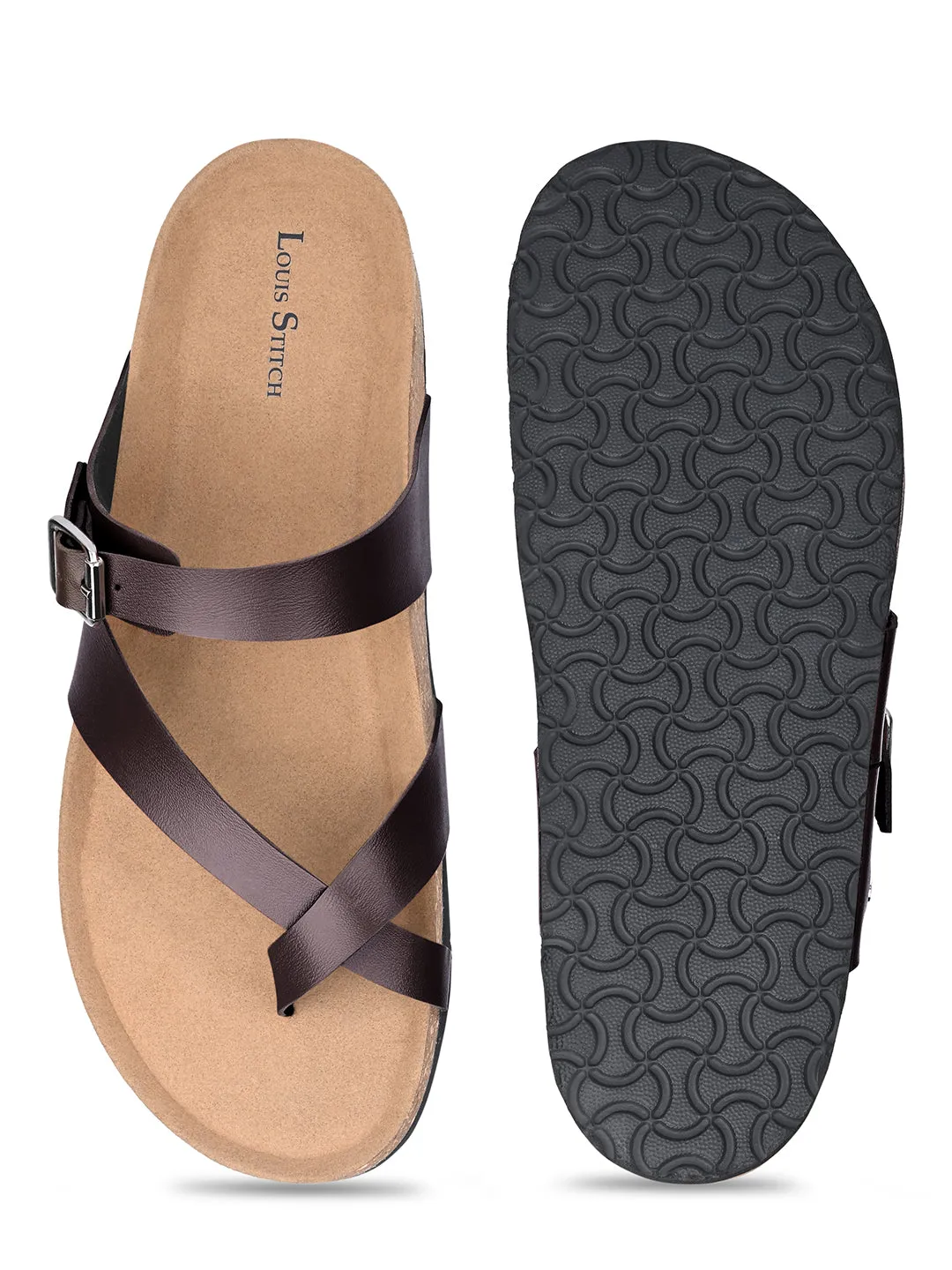 Brunette Brown Lightweight Open Toe ring Slip-on Cork Sandal