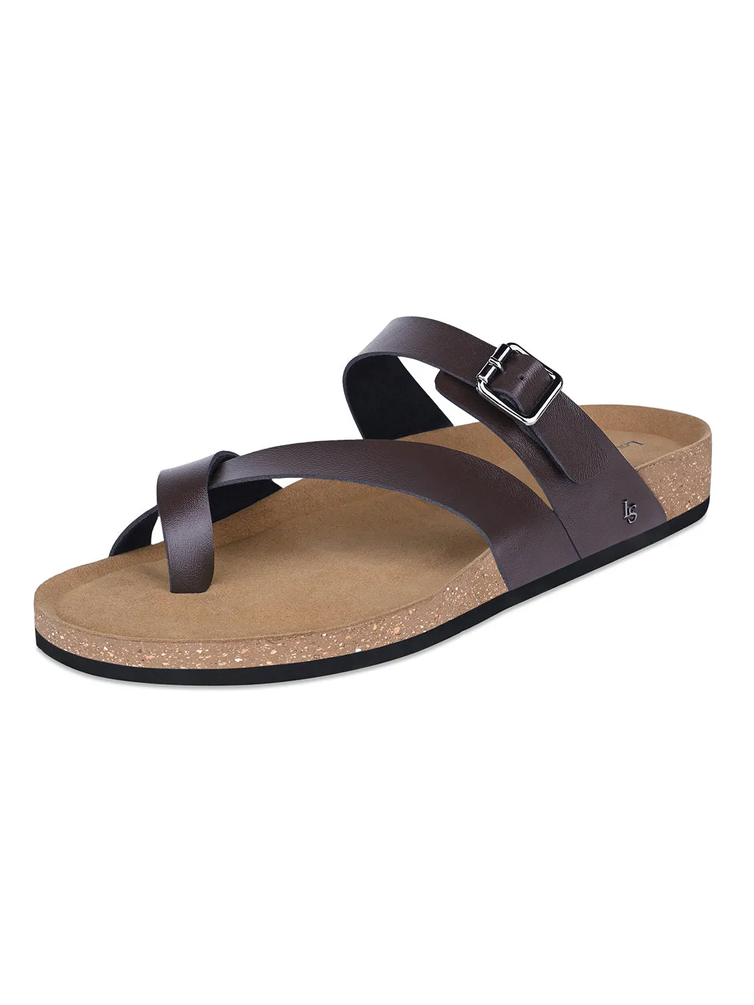 Brunette Brown Lightweight Open Toe ring Slip-on Cork Sandal