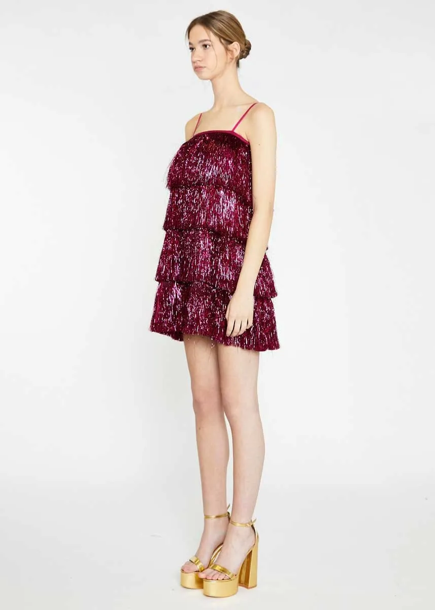 Cassie Sequin Mini Dress - Pink Tinsel