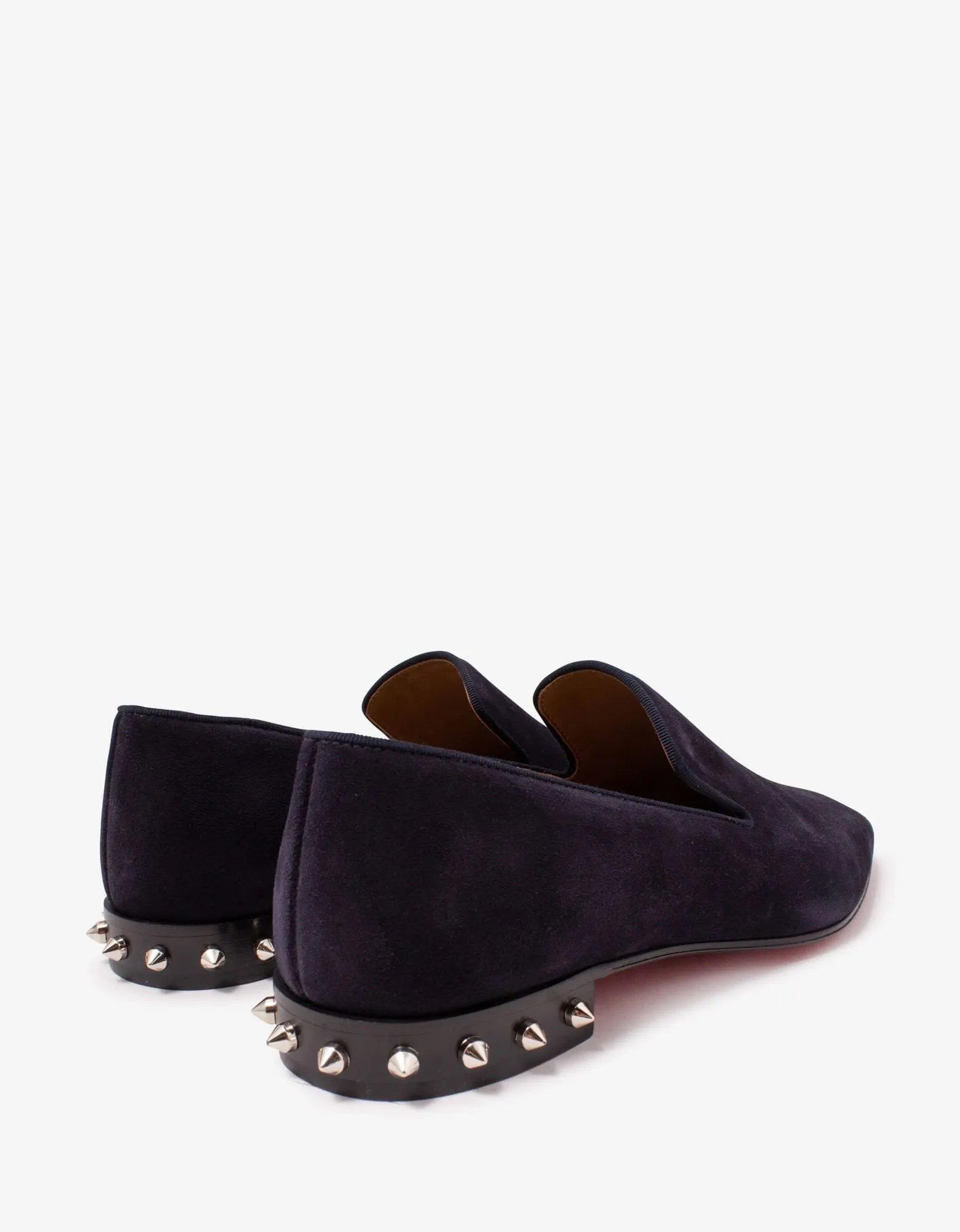 Christian Louboutin Marquees Ocean Blue Suede Leather Loafers -