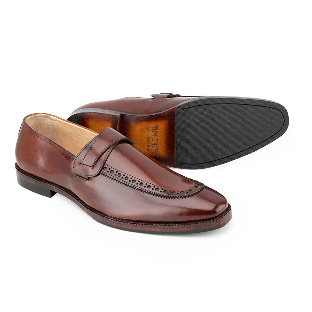 Cognac Patina High Shine Butterfly Loafers