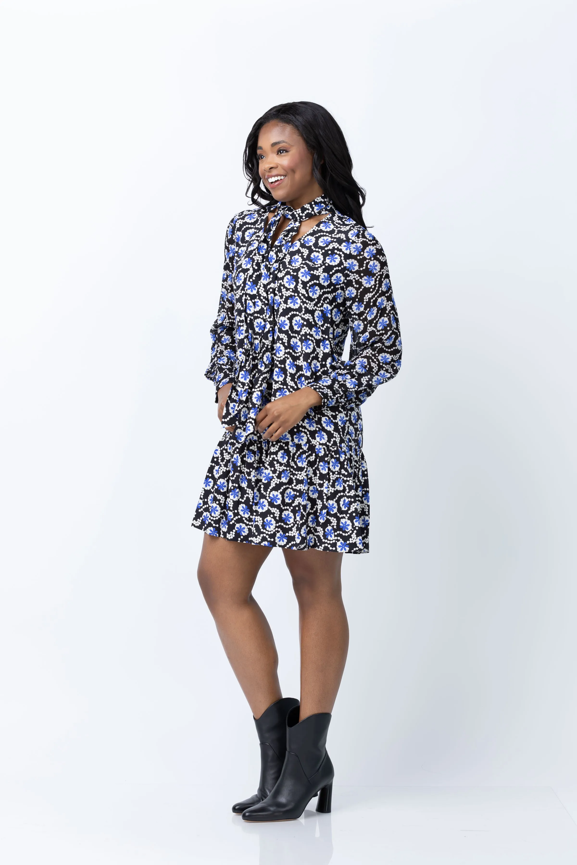 Diane Von Furstenberg Ami Dress in Pirouette Blue