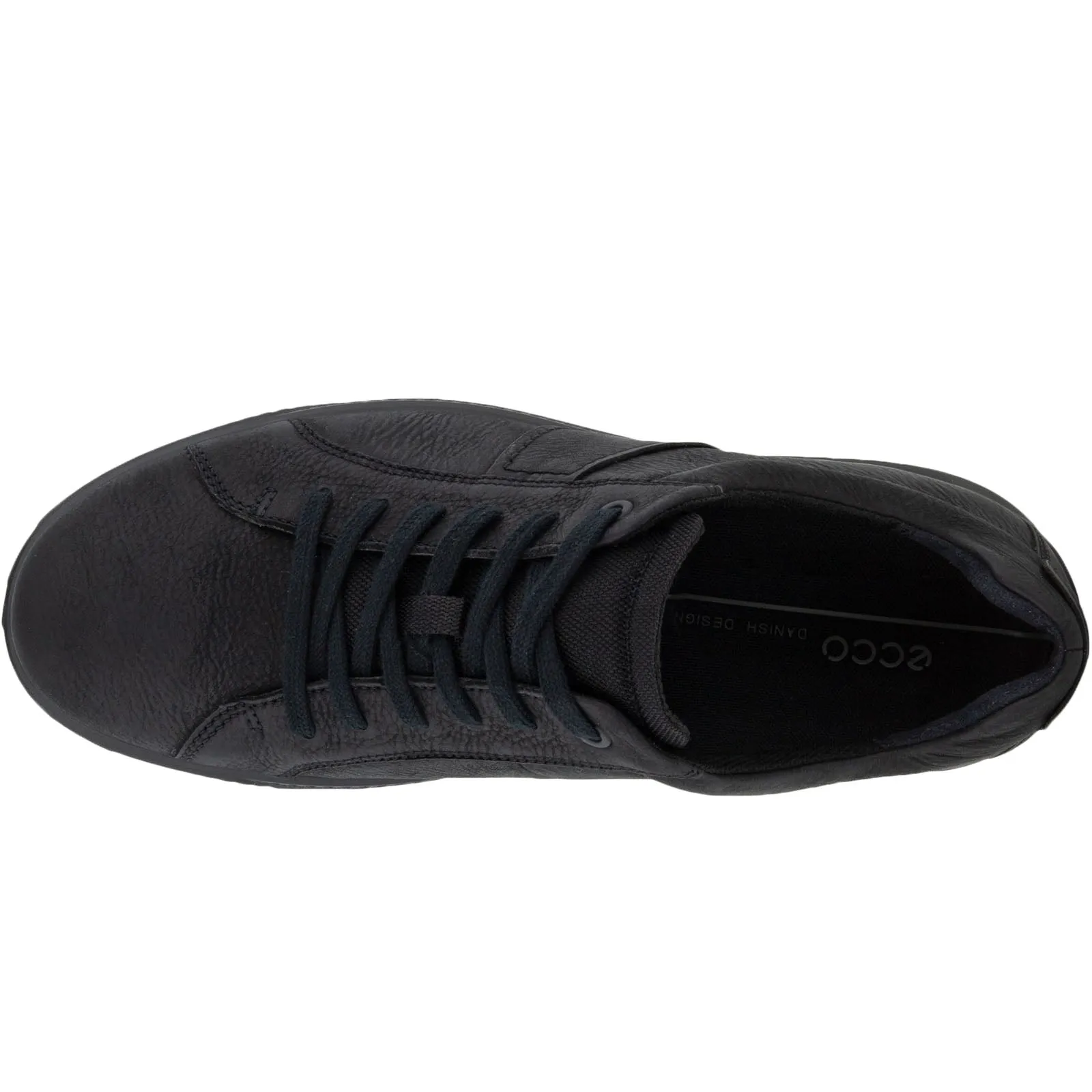 ECCO Mens Byway Leather Trainers - Black