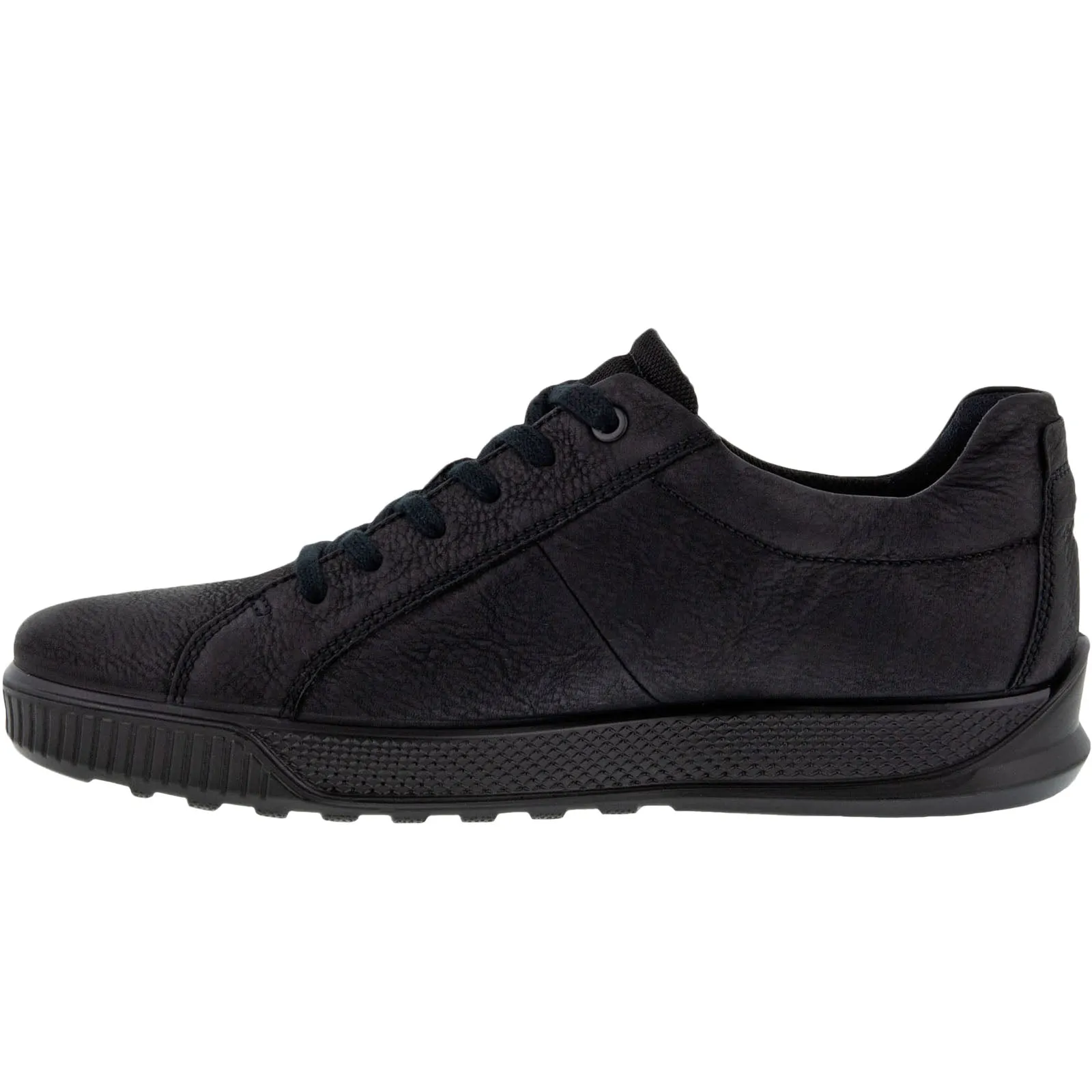 ECCO Mens Byway Leather Trainers - Black