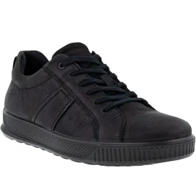 ECCO Mens Byway Leather Trainers - Black