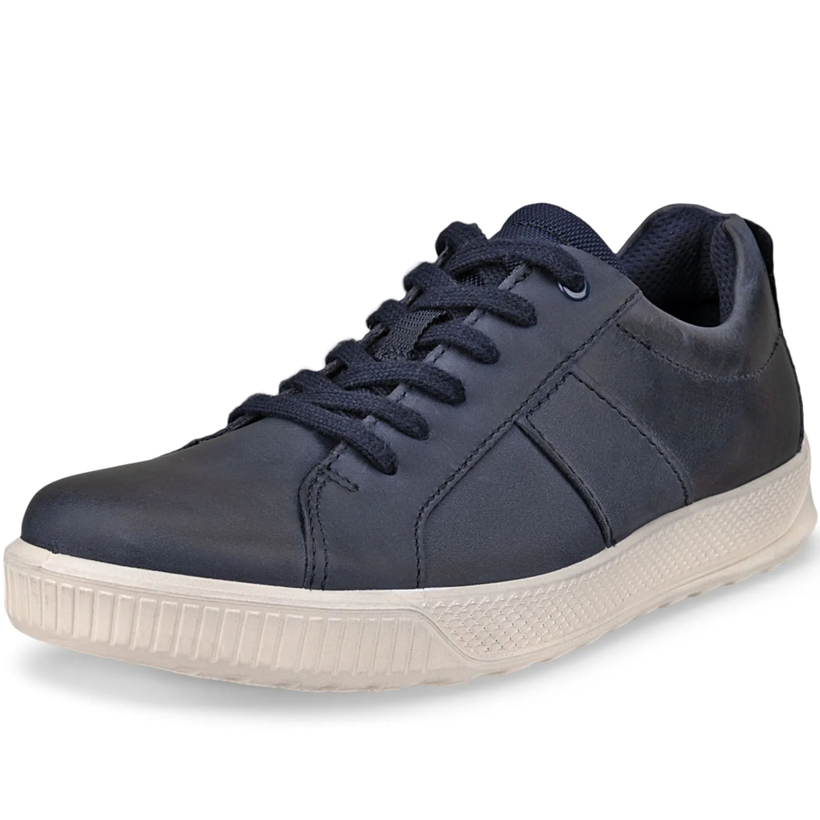 ECCO Mens Byway Leather Trainers - Black