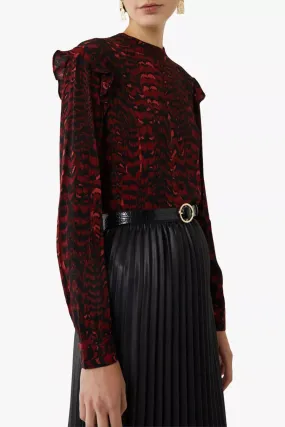 Feather Print Top