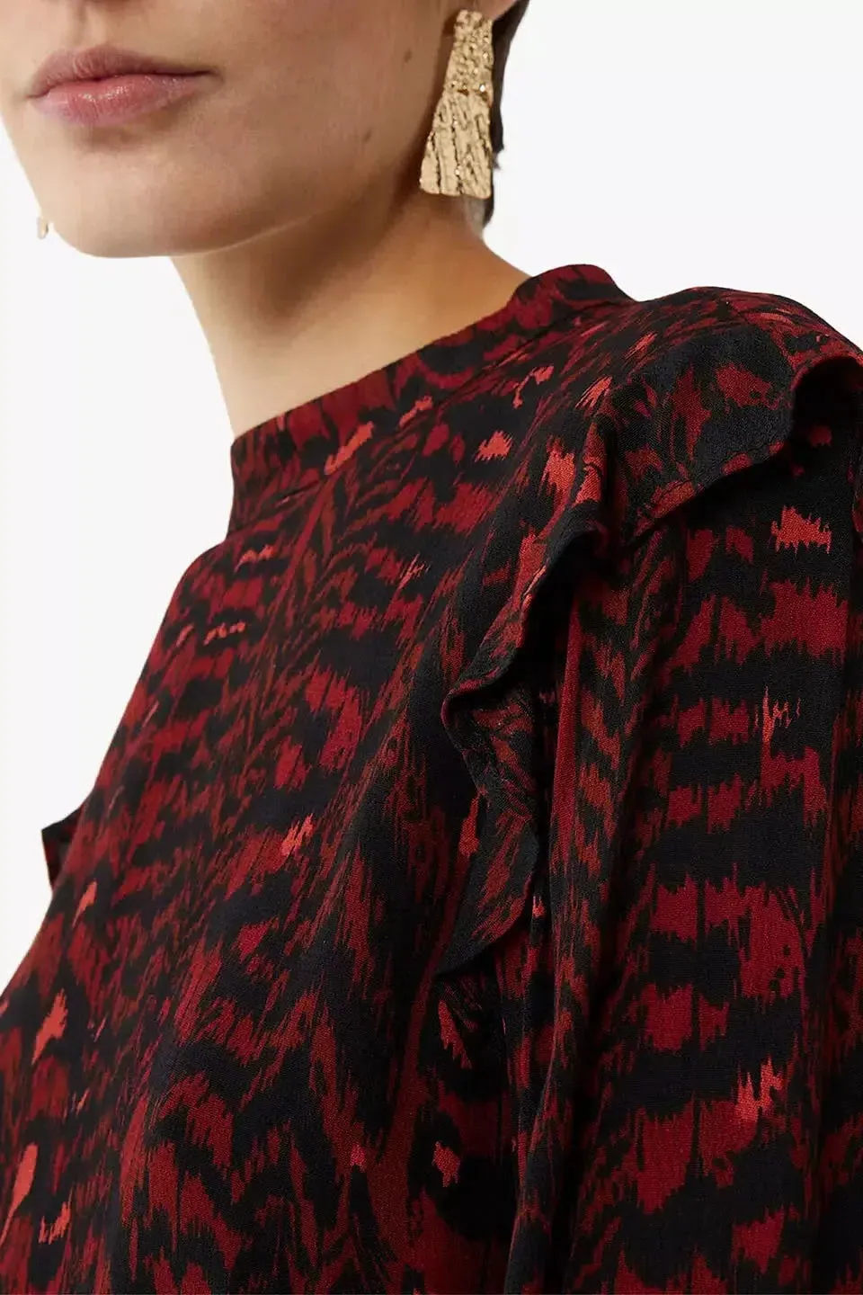Feather Print Top