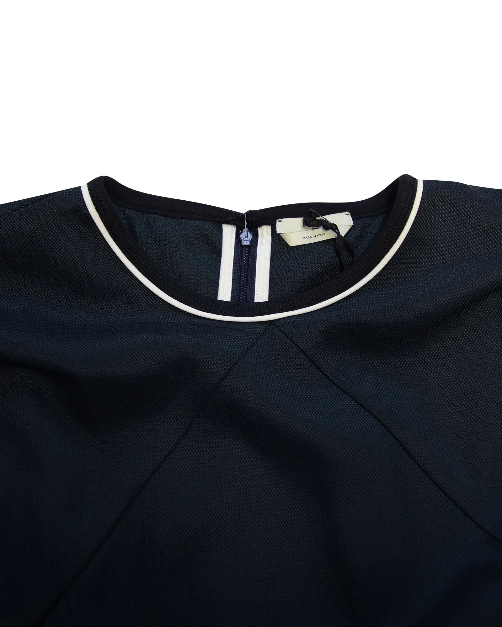 Fendi Dress with Cape and Mesh detail in Navy Blue Polyamide