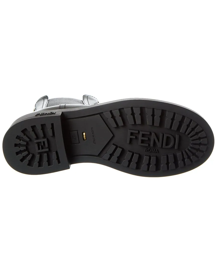 FENDI Filo Leather Biker Boot