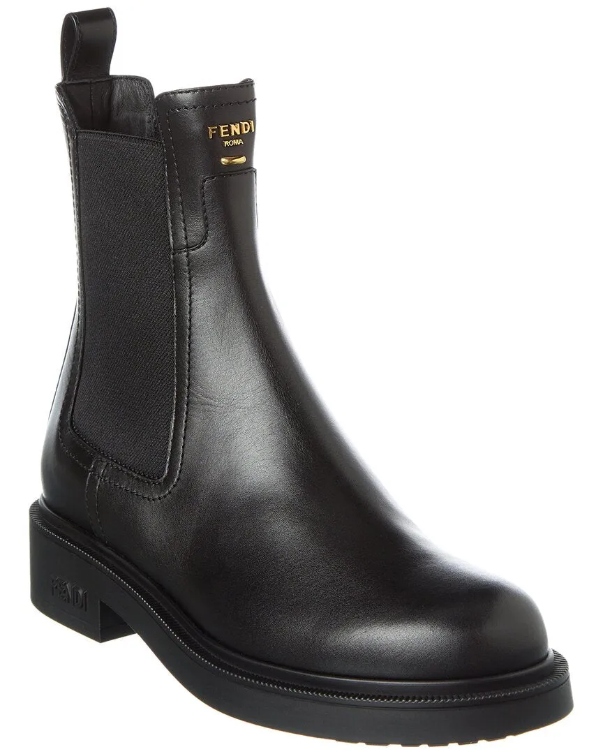 FENDI Filo Leather Biker Boot
