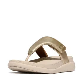 FitFlop F-Mode Go Adjustable Flatform Sandals - Platino