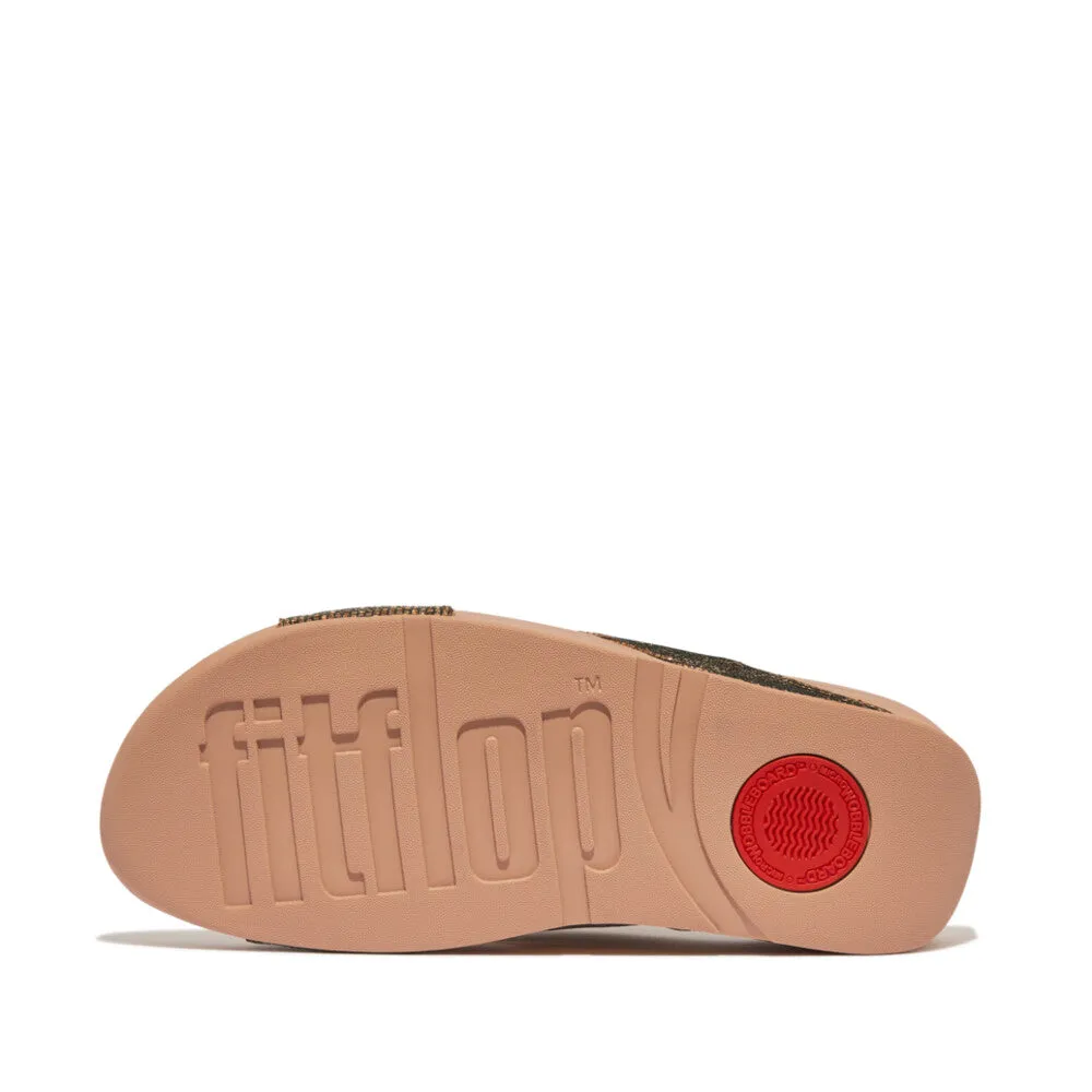 Fitflop Lulu Glitterball Cross Slide Gold