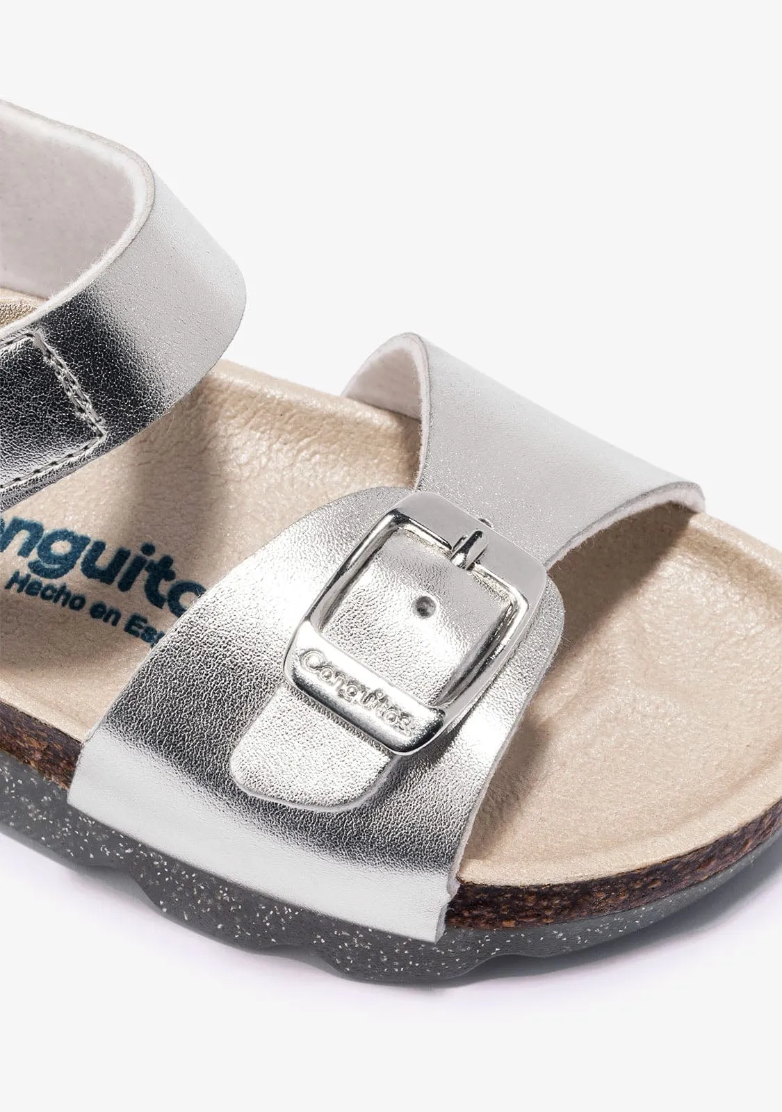 Girl's Silver Bio Sandals Metallized