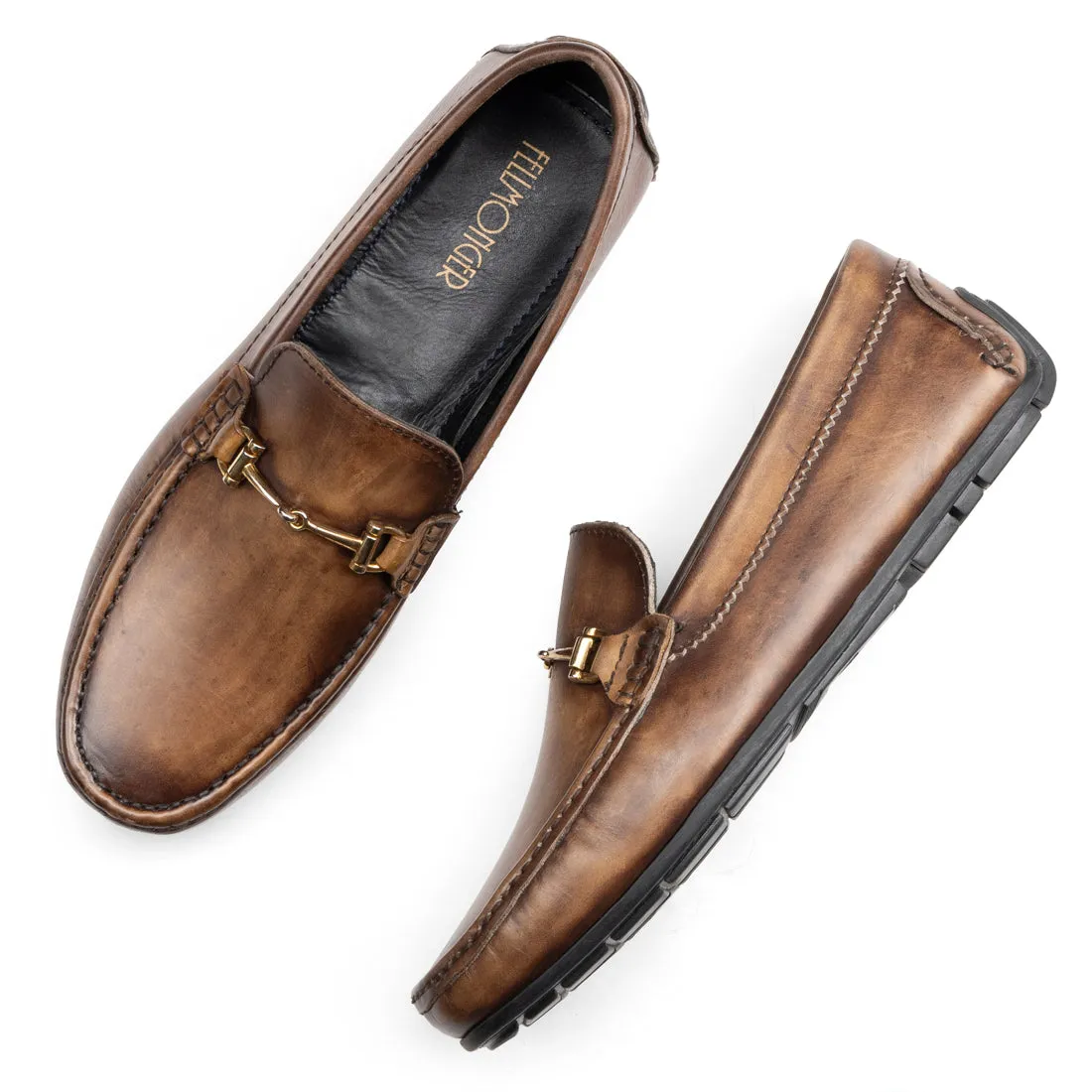 Goldenrod Tan Patina Loafers