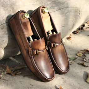 Goldenrod Tan Patina Loafers