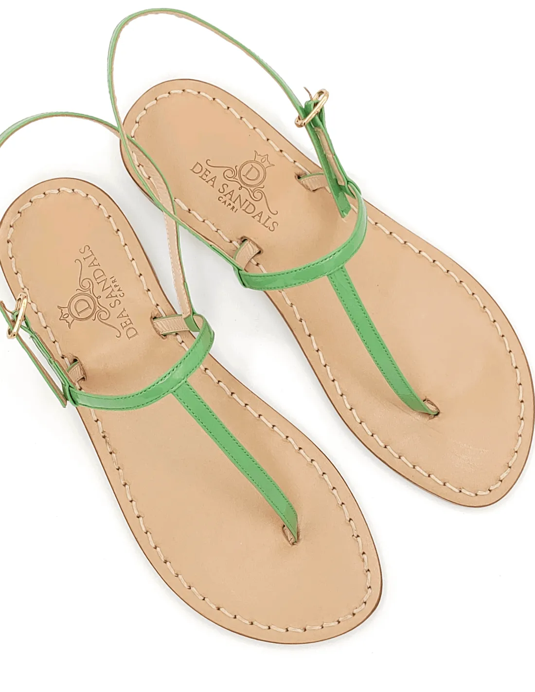 GREEN PATENT LEATHER CAPRI SANDALS (ART. DS99VV)