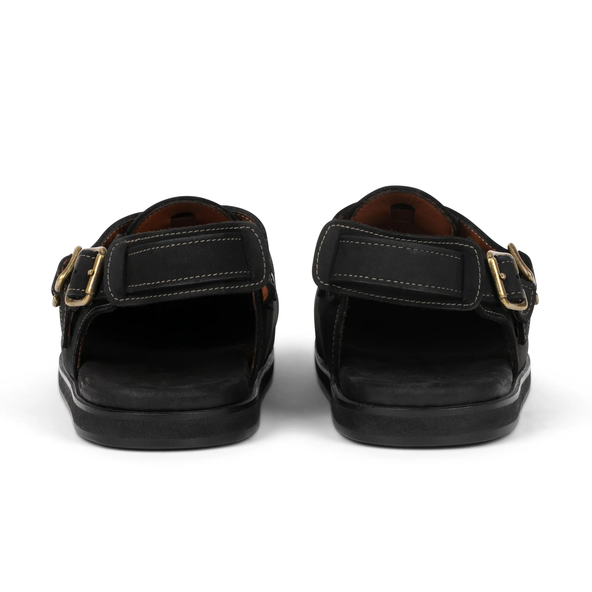 Harbor Moc Sandal // Obsidian Oil Black