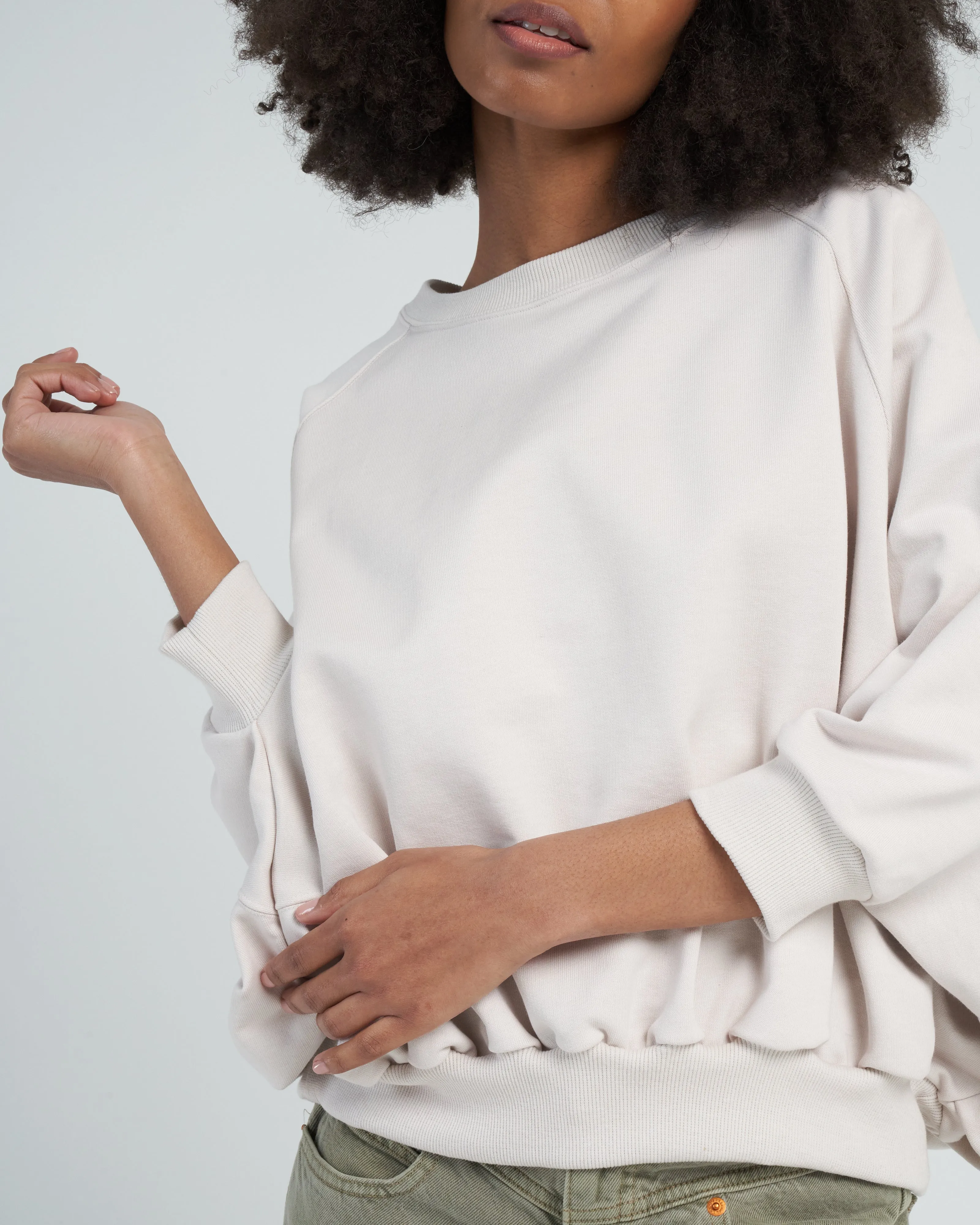 havana sweatshirt - oyster