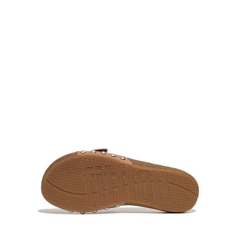 iQUSHION ADJUSTABLE BUCKLE LEATHER SLIDES
