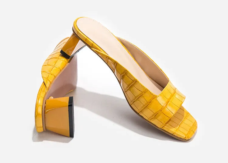 Just Don't Care Unique Print Low Heels