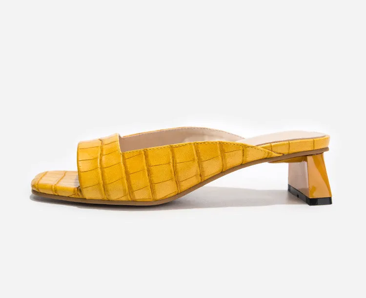 Just Don't Care Unique Print Low Heels
